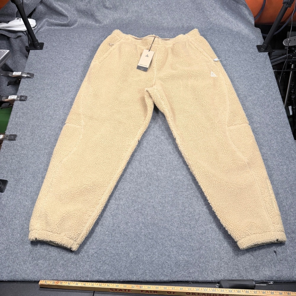 Nike ACG Therma-FIT ADV Sherpa Fleece Pants Tan Sanddrift FV8827-297 Mens XL